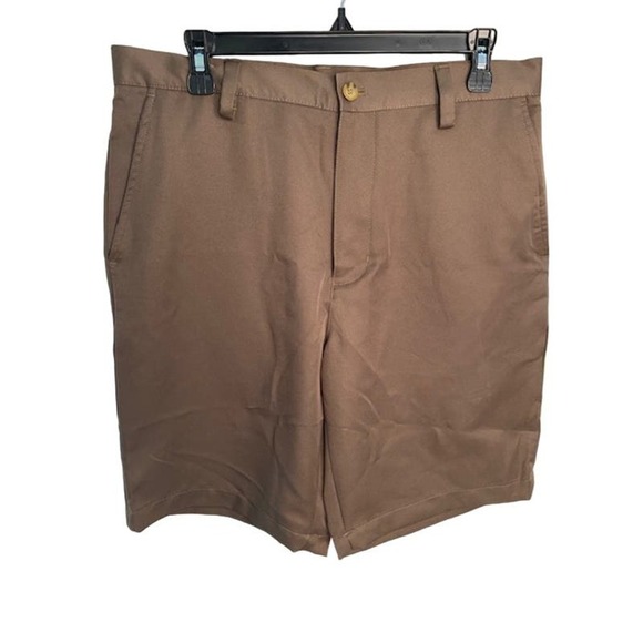 CHAPS GOLF Athleisure Shorts Brown 32 - Picture 1 of 5